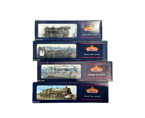 Four Bachmann Branch Line ‘00’ gauge locomotives, comprising 31106A Standard Class 4MT 4-6-0 re-numbered as no. 75069 in BR l