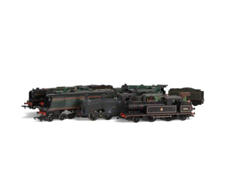 Eleven '00' gauge steam locomotives and thirteen tenders, by various makers including Bachmann and Hornby etc, all unboxed