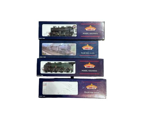 Four Bachmann Branch Line ‘00’ gauge locomotives, comprising 31228 Rebuilt Scot Class 4-6-0 reworked as Old Contemptibles no.