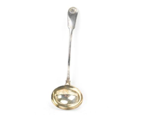 A George IV silver serving ladle by Thomas &amp; George Hayter, hallmarked London 1827, in the fiddle and shell pattern, 34cm