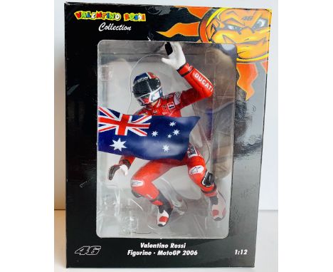 Minichamps 1/12 Scale Valentino Rossi Ducati Team with Flag Custom Figurine CONDITION REPORT: This item is in the incorrect b