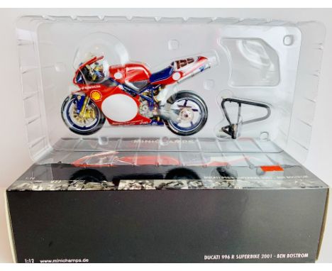 Minichamps 1/12 Scale 122 011255 Ducati 996 R Superbike Ben Bostrom 2001 Boxed