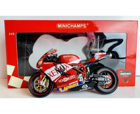 Minichamps 1/12 Scale 122 050201 Ducati 999 F05 James Toseland WSB 2005 Hand Signed  CONDITION REPORT: This item does not hav