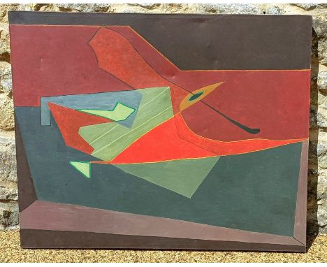 Attributed to Sdessa Davis, abstract, oil on canvas, 109 x 88 cm unframed