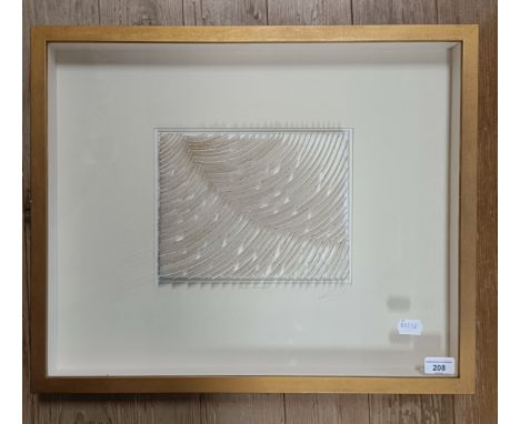 Late 20th century, profile of a wave, mixed media, indistinctly signed (Zacio or Zac 10?) and inscribed. 43 x 52 cmsize given