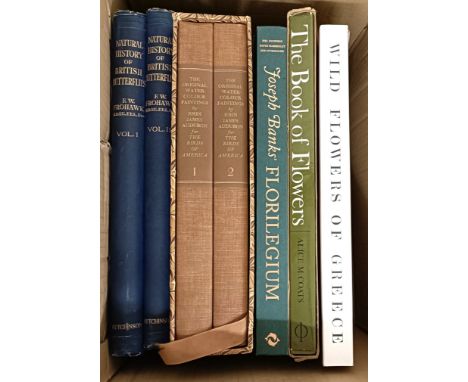 Frohawk (F W), Natural History Of British Butterflies, 2 Vol, and assorted books on nature (box)