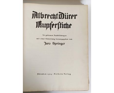 Springer (Jaro), The Works Of Albrecht Durer, published 1914Sold with all faults not subject to return.  For condition see im