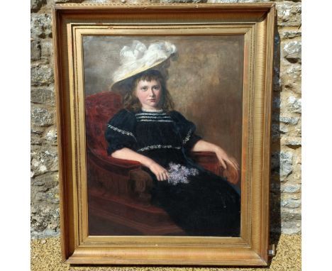 Theodore Wedepohl (German 1863 - 1931), a portrait of a child, oil on canvas, signed and dated 1904, 104 x 80 cmHas recently 