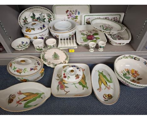 A quantity of Portmeirion pottery to include Botanic Gardens and Romana together with Royal Worcester Evesham items and a Spo