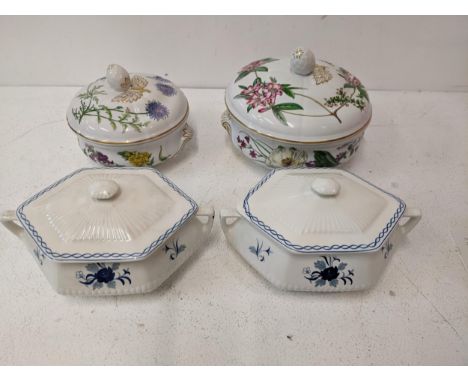 Four tureens to include two Spode Stafford Flowers pattern tureens and two Adams blue and white tureens Location: G2If there 