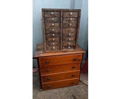 Two small table top chests containing various tools including Allen Keys, screws etc Location: R ConIf there is no condition 
