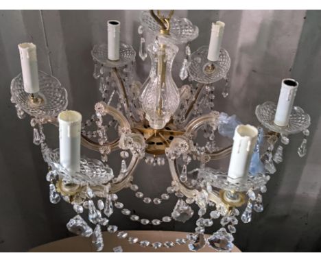 A vintage Venetian style six-branch lustre drop chandelier Location: R ConIf there is no condition report shown, please reque