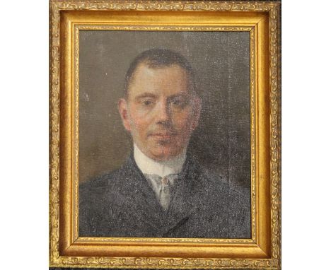 D NEWHAM, a Portrait of a Gentleman, oil on canvas, framed. 24 x 29 cm.