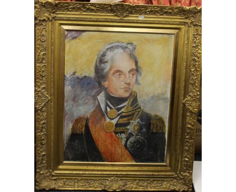TOM M SPENCER (20th century) British, Portrait of Horatio Nelson, oil; together with a Portrait of Lord Mountbatten