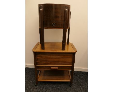 Two vintage sewing boxes. The largest 62 cm wide.