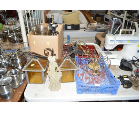 A quantity of various light fittings etc.