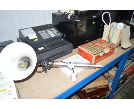 Two food mixers; and an angle poise style lamp