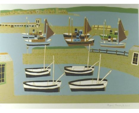 Bryan Pearce: 'St Ives Harbour' silk screen print, limited edition no 39/75, signed and dated 2000 in pencil lower right marg