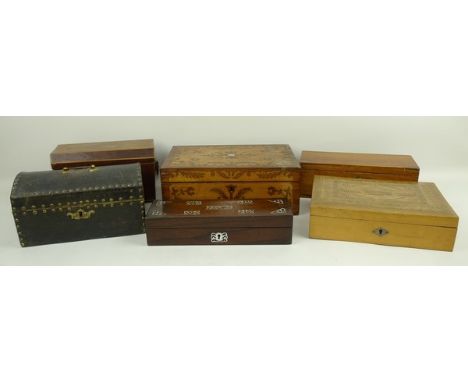 A George III mahogany tea caddy with brass fruit basket and ring handles, mother of pearl escutcheon, 22 by 12 by 13cm, Victo