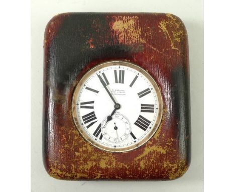 A gentleman's keyless wind, open faced Goliath pocket watch, enamel dial bearing Roman numerals, subsidiary seconds dial, H G