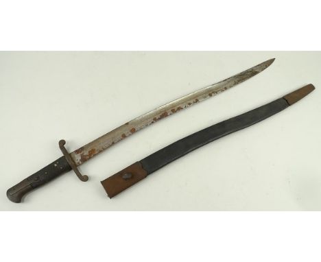 A French WWI bayonet with scabbard. 