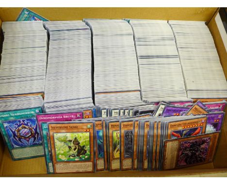 A collection of 1800 First Edition Yu-Gi-Oh! collectors cards 