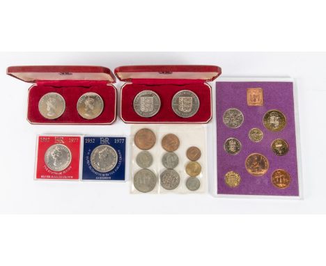 EIIR 1953 'plastic set', (packaging split, all coins present) GEF; 1970 uncirculated set in R Mint packaging, Unc., Jersey pr