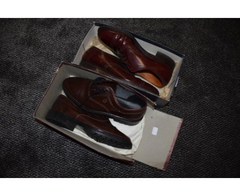 A pair of vintage burgundy leather Loakes around a size 8 also included is a similar pair.
condition report - approx 29.5cm h