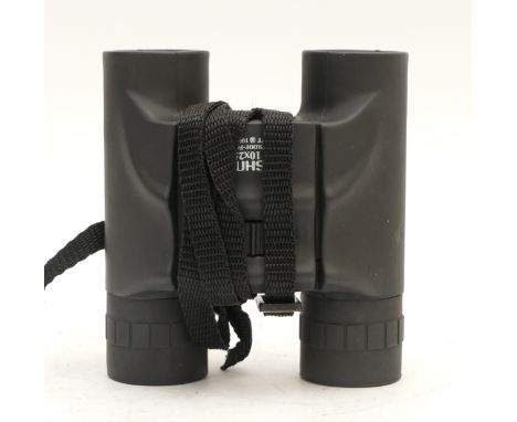 A pair of binoculars, Bushnell10x25 "Waterproof Compact" with case