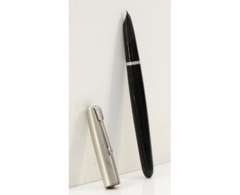 Parker 51 fountain pen, with black body, bladder fill