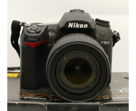 A Nikon D7000 DSLR camera, boxed