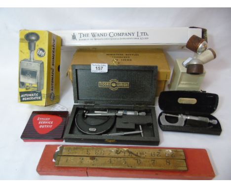 Tray of interesting items to include magic wand TV remote control