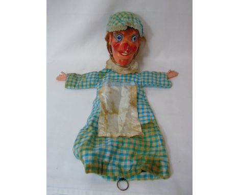 Vintage papier mache Judy hand puppet