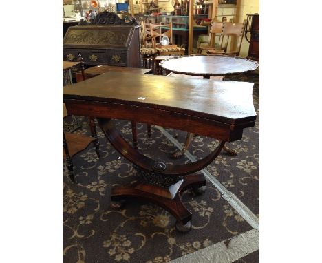 A Regency rosewood card table.