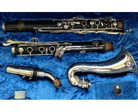 An Alliance Lafleur bass clarinet in original fitted case by J. R. Lafleur & Sons Ltd, London, Paris, New York, imported by B