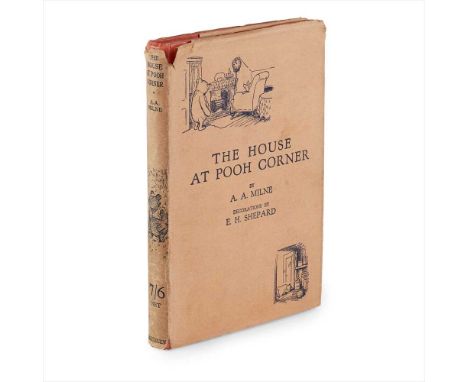 Milne, A.A. The House at Pooh Corner London: Methuen &amp; Co. Ltd., 1928. First edition, 8vo, original pink cloth gilt, dust