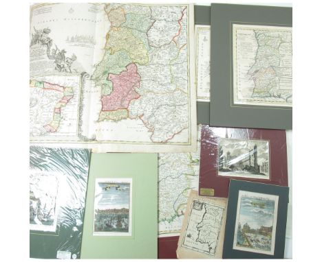 Collection of Maps, including Hondius the Elder, Jocodus (after Mercator) Portugalliae Que Olim Amsterdam, early 17th century