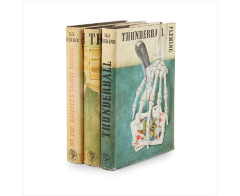 Fleming, Ian 3 novels, including Thunderball London: Jonathan Cape, 1961. First edition, first issue in Gilbert's Binding A, 