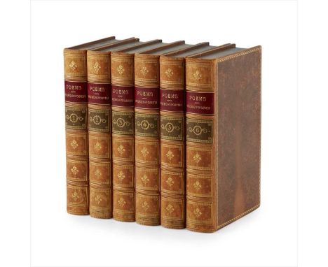 Wordsworth, William The Poetical Works London: Edward Moxon, 1857. 6 volumes, 12mo, frontispiece portrait, contemporary tree 