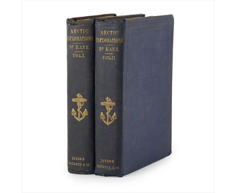 Kane, Elisha Kent Arctic Explorations in the Years 1853, '54, '55 Philadelphia: Childs and Peterson, 1856. First edition, 2 v