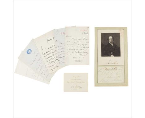 19th Century British Government Ministers, a large collection Including Cardwell, Viscount Edward Autograph letter signed to 