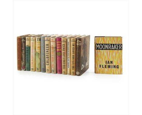 Fleming, Ian Set of James Bond Novels, comprising Casino Royale . 1954. Third impression, facsimile dustwrapper, name 'Gilmou