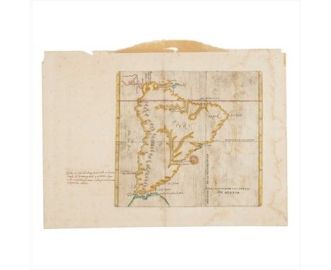 Herrera y Tordesillas, Antonio de - Peru Descripcion de las Yndias de Mediodia [Madrid, 1601], 28 x 39cm, hand-coloured in ou