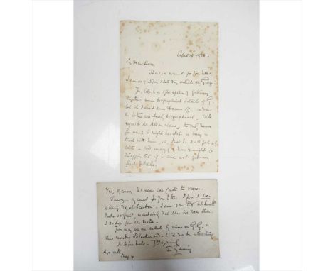 Paterson, James: work relating to George Gissing An archive of research material, many manuscripts Including typed copies of 