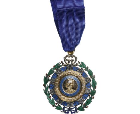 ORDER OF CARLOS MANUAL CESPEDES Commander's Cross, instituted in 1926. Breast Badge, 60 mm, gilt Silver, both sides enameled,