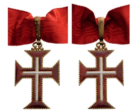 ORDER OF THE CHRIST Commander’s Cross. Neck Badge, 64x43 mm, bronze gilt, both sides enameled, original suspension ornamented