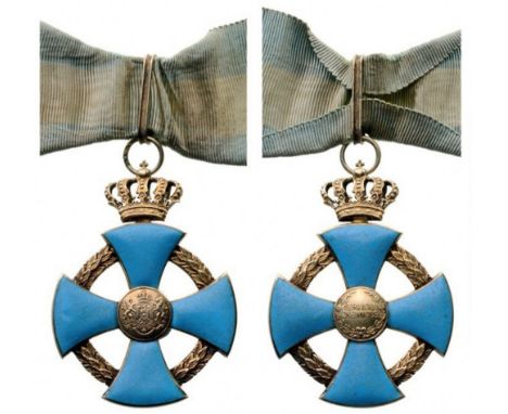 ORDER OF THE FAITHFULL SERVICE, 1935 Commander's Cross, for Civil, 2nd Model. Neck Badge, 68x50 mm, gilt Silver, concave cros