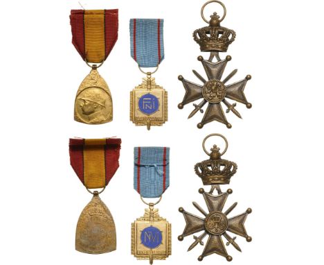 Group of 3 Decorations War Cross (instituted in 1915), Commemorative War Medal 1914-1918 (instituted in 1920), National Feder