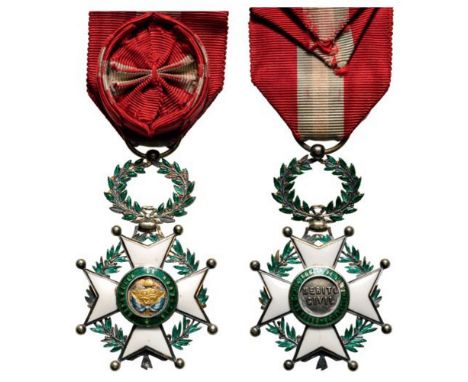 ORDER OF SANTA ROSE AND CIVILISATION, 1866 Officer's Cross, Civil Type. Breast Badge, 57,5x36 mm, Silver and enamels, gold ce