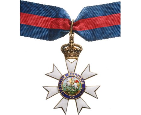 THE MOST DISTINGUISHED ORDER OF SAINT MICHAEL AND SAINT GEORGE Sash Badge, 60 mm, silver gilt, hallmarked owl and dolphin”, b